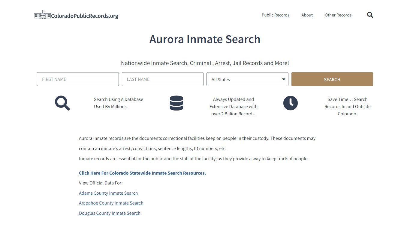 Aurora Inmate Search - Current & Past APD CO Jail Records